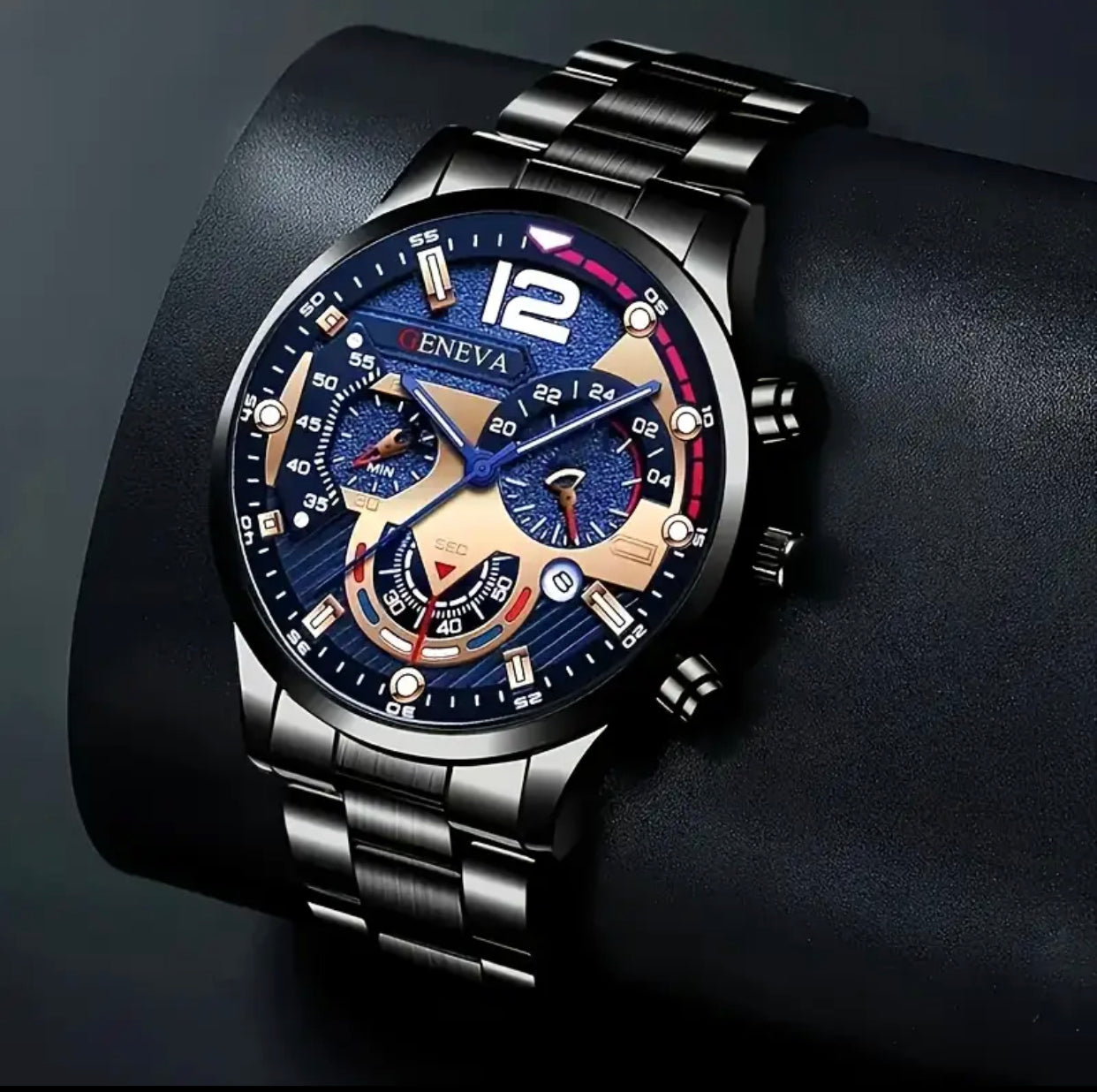 The gold blue watch